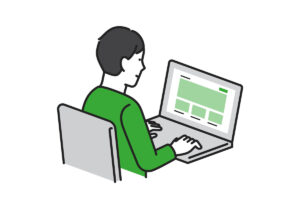 パソコン作業をする人