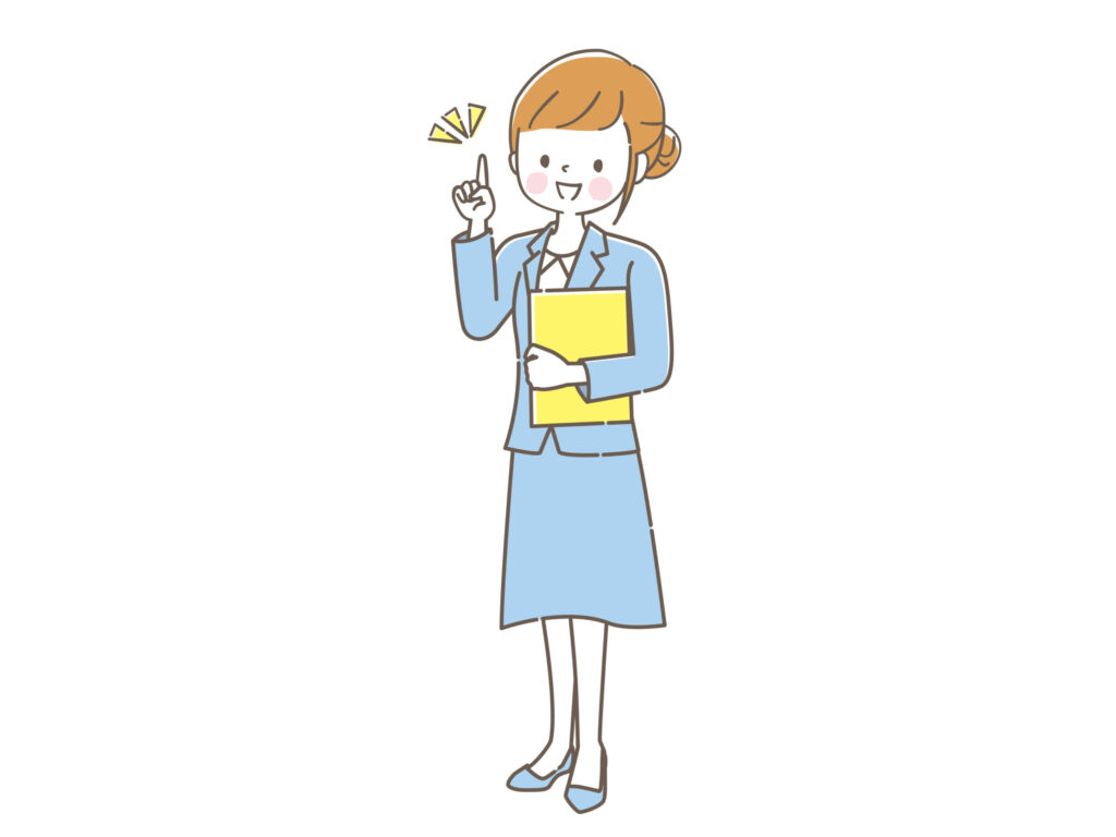 就労継続支援A型　ポイントを伝える女性