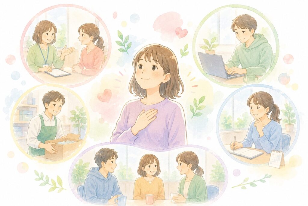 A型事業所の利用を考えている女性