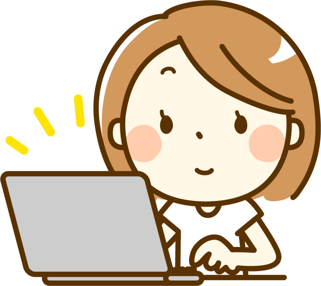 A型事業所 パソコン作業をする女性