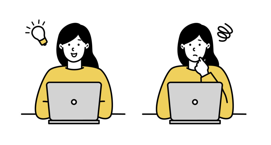 A型事業所 パソコン作業をする女性