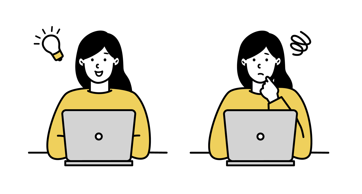 A型事業所　パソコン作業をする女性