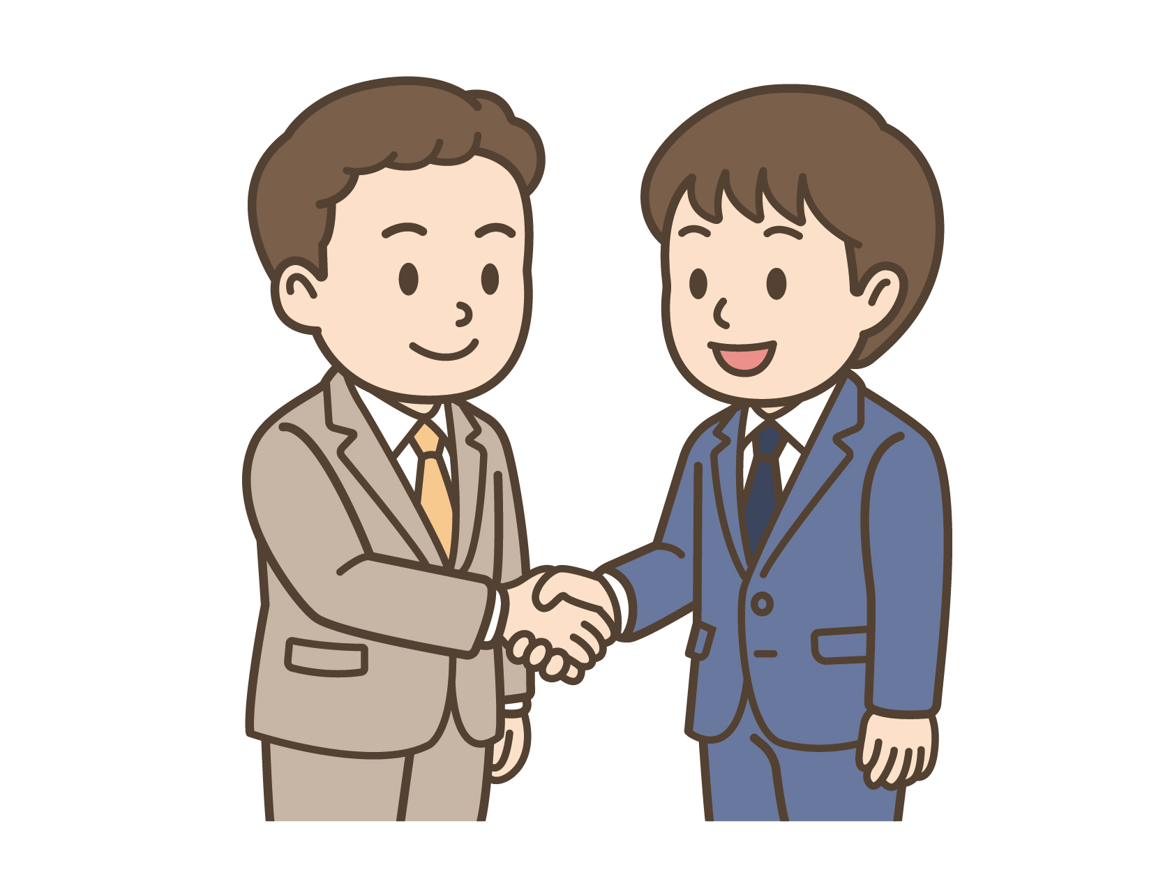 A型事業所握手をする2人の男性