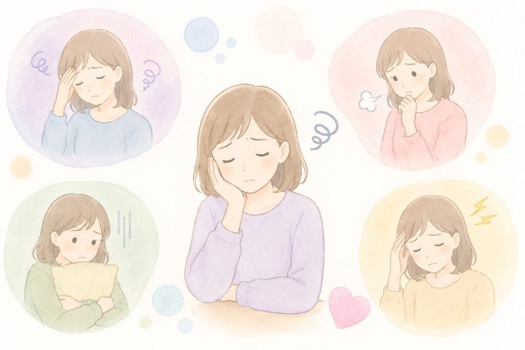 不安で悩む女性