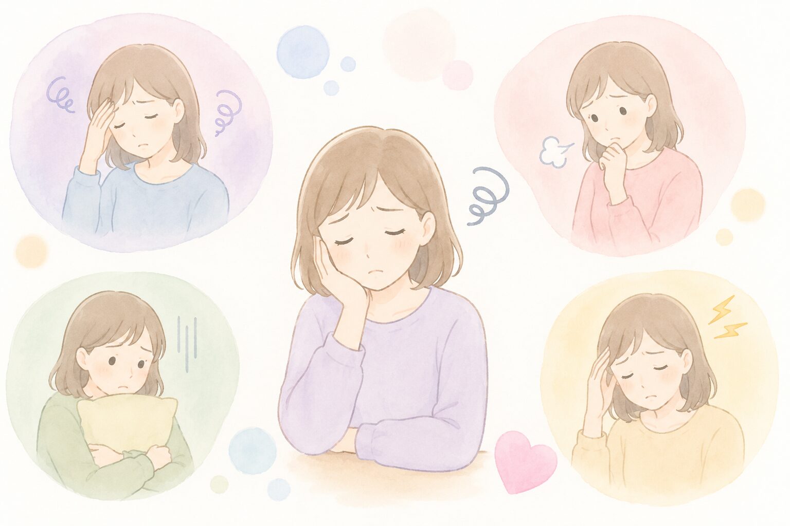 不安で悩む女性