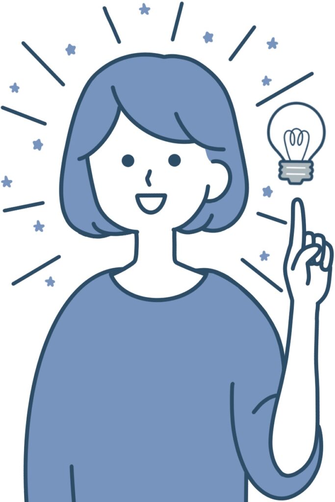 A型事業所 ひらめく女性