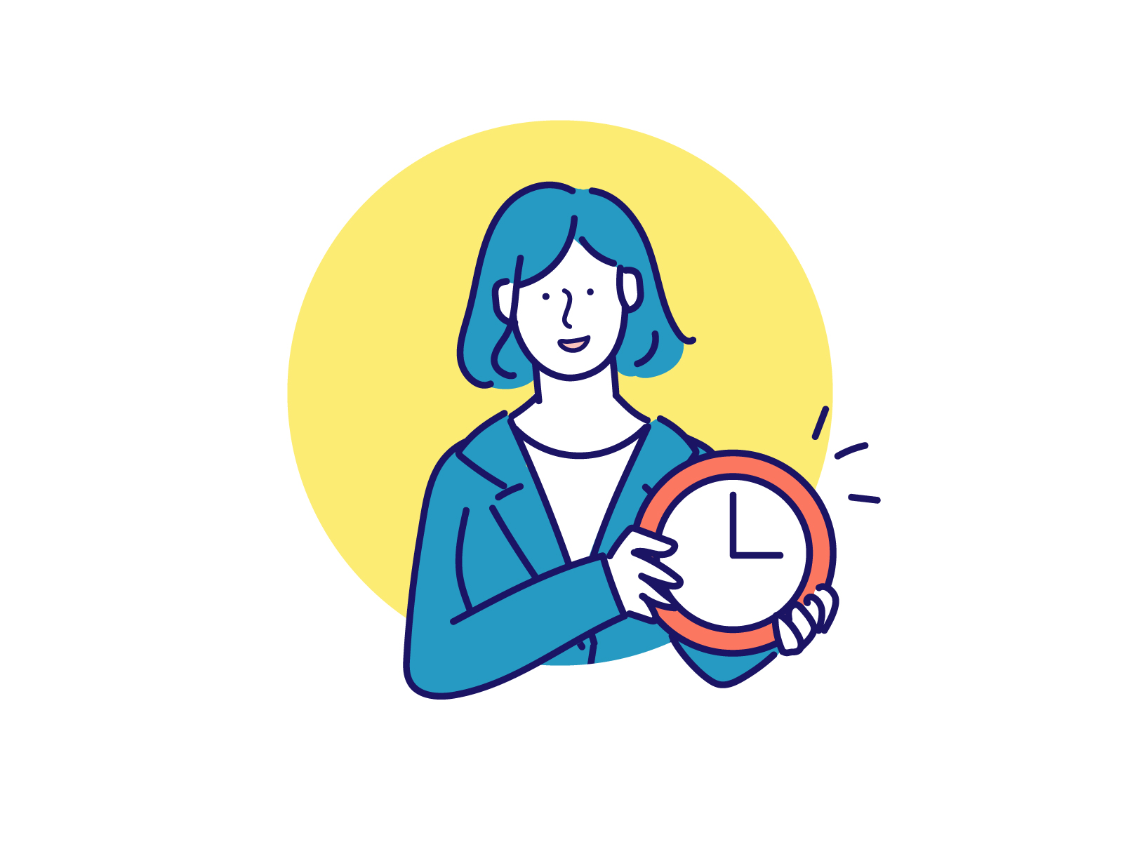 時計を持つ女性