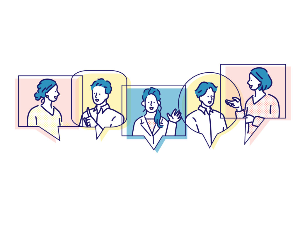 コミュニケーションをとる男女