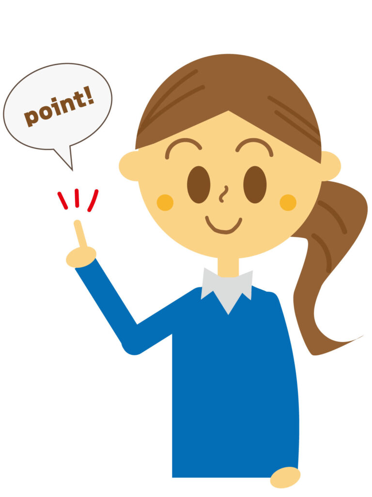 ポイントを伝える女性