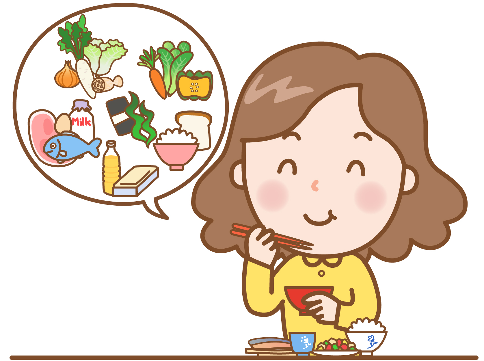 食事をとる女性