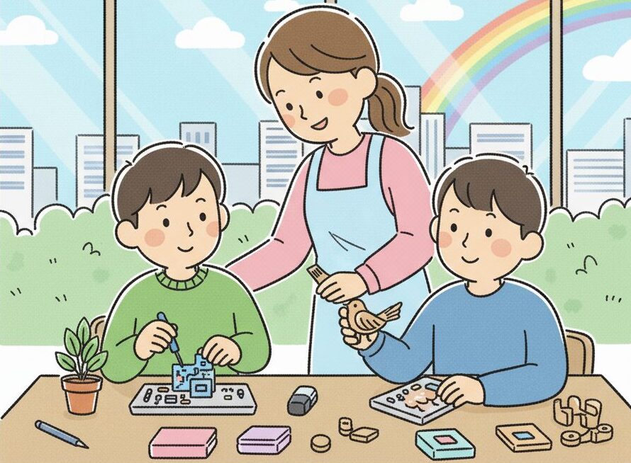 支援員と利用者