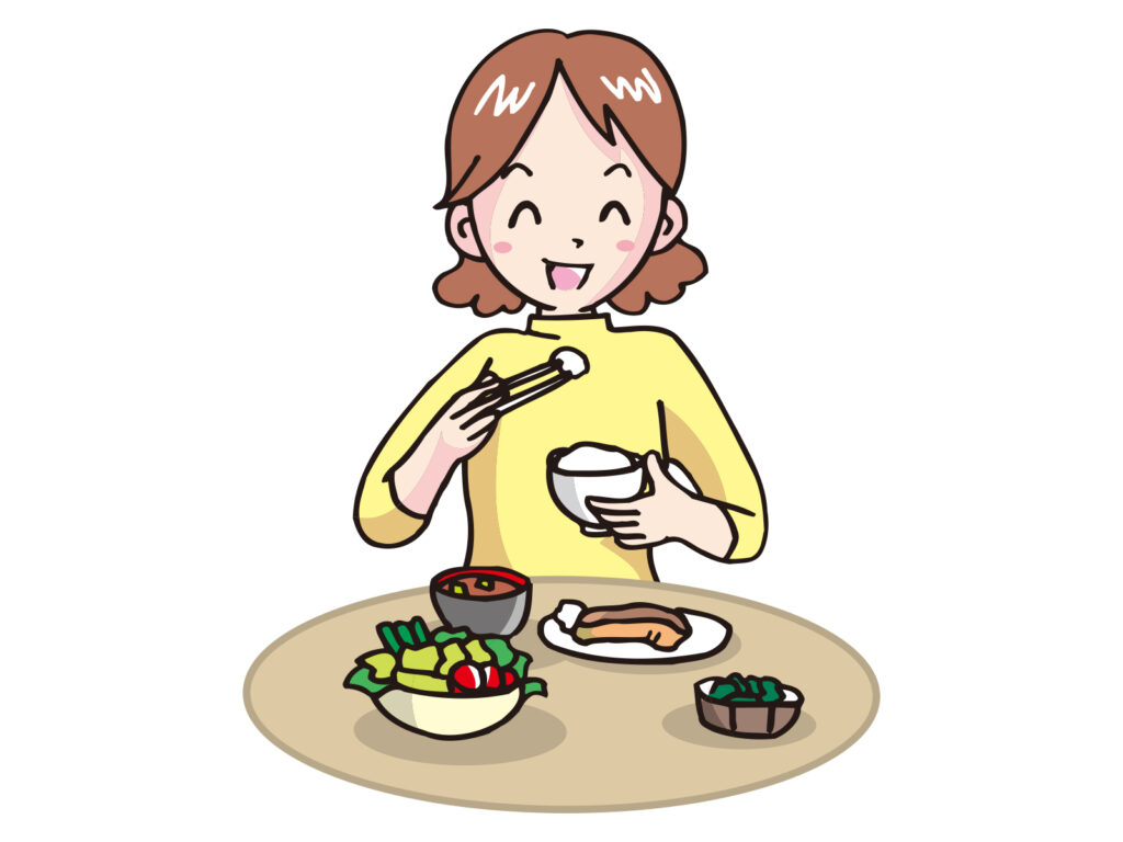 食事をする女性