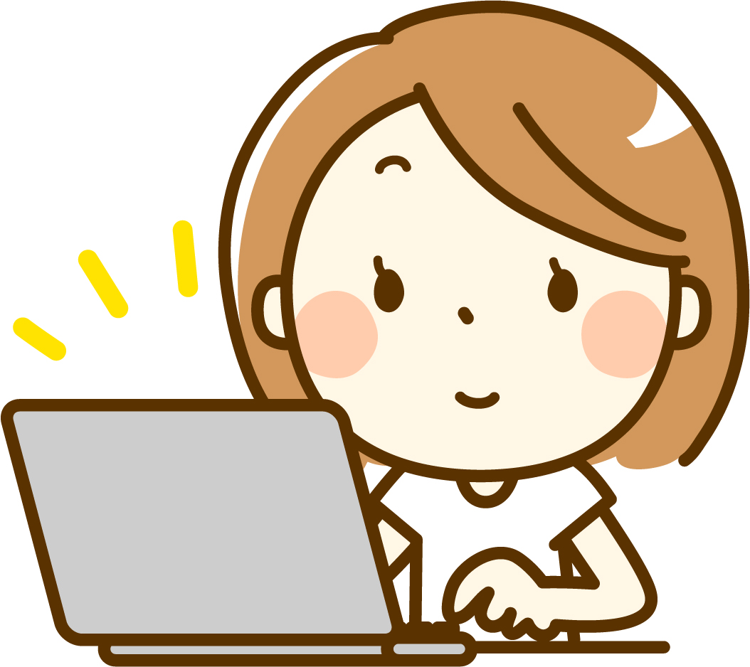 パソコン作業をする女性