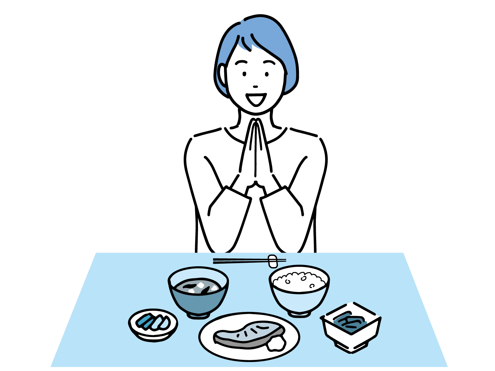 食事をする女性