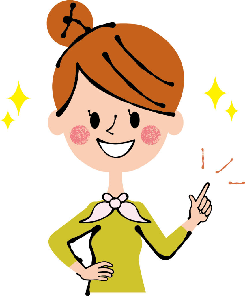 ポイントを伝える女性