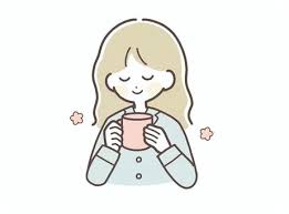 コーヒーを飲む女性