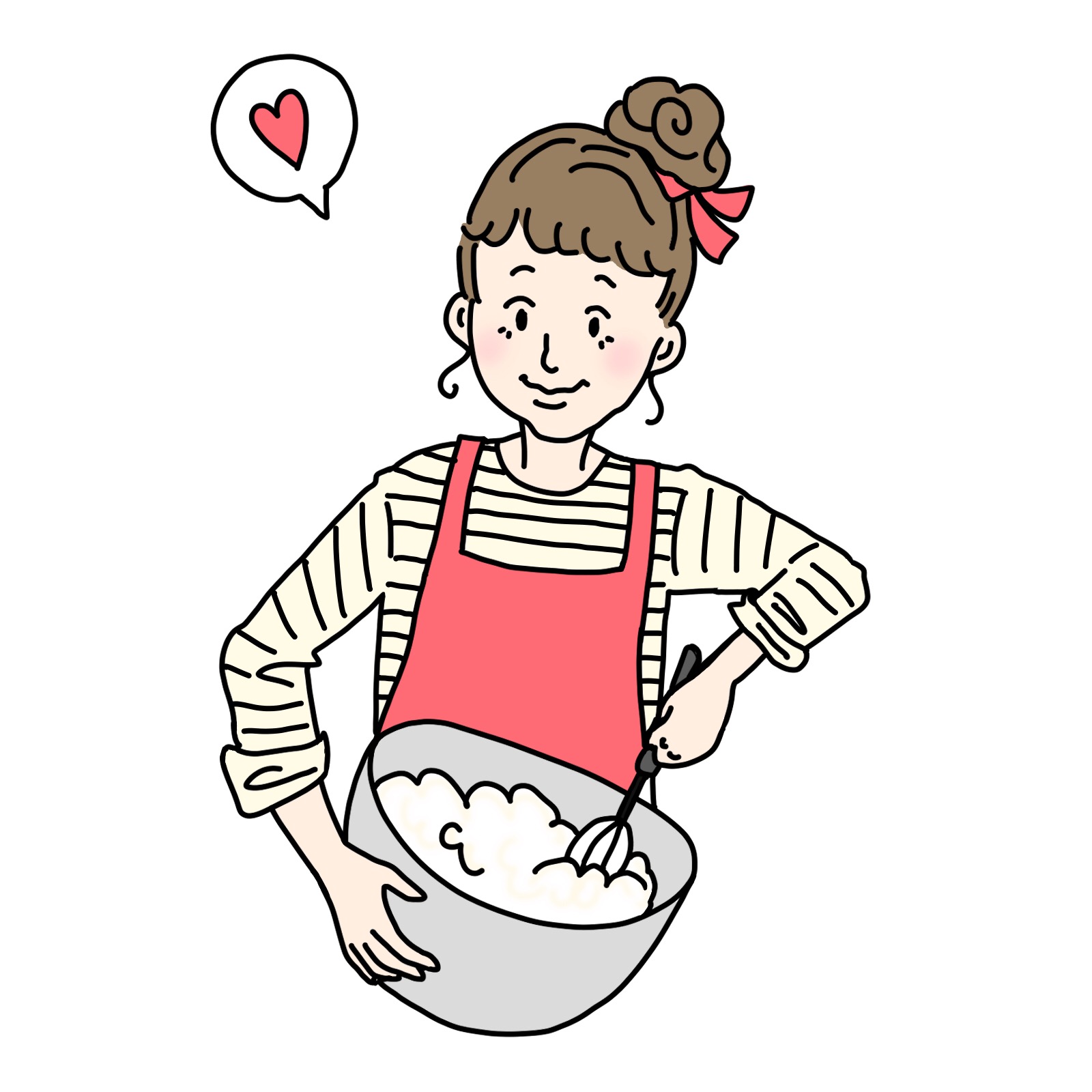 料理をする女性