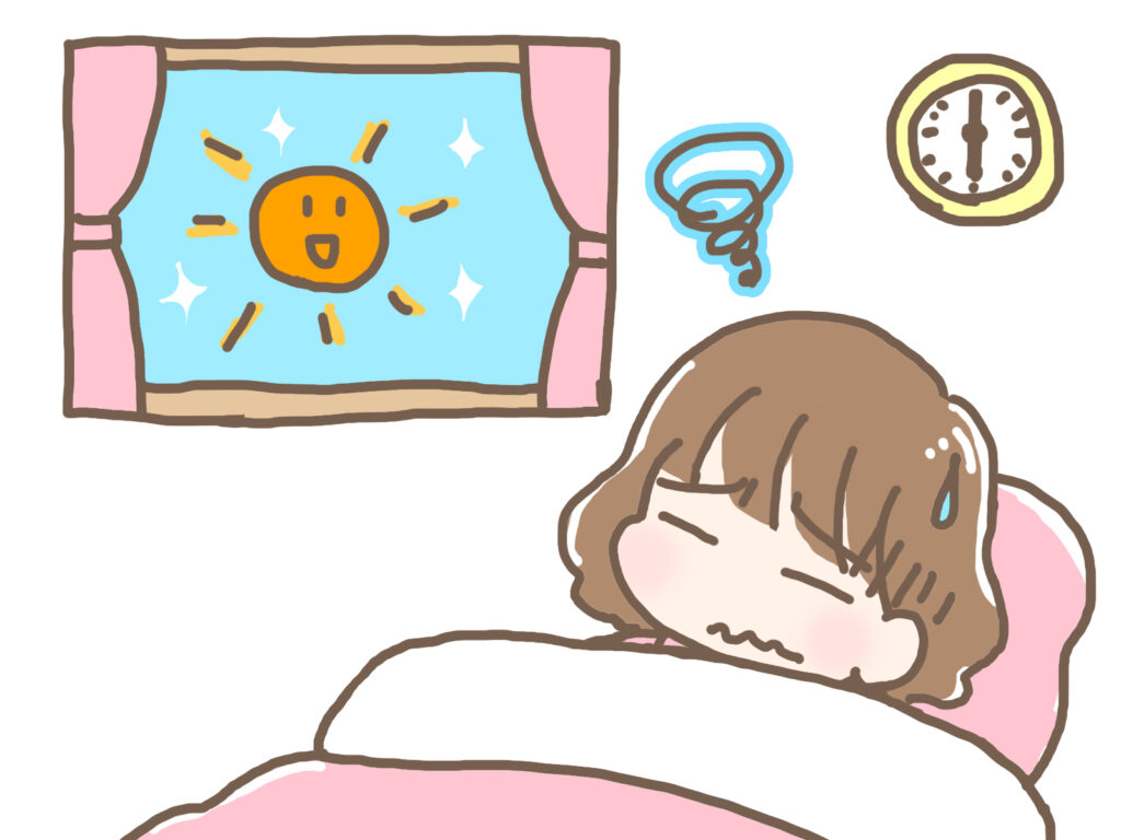 朝起きられない女性