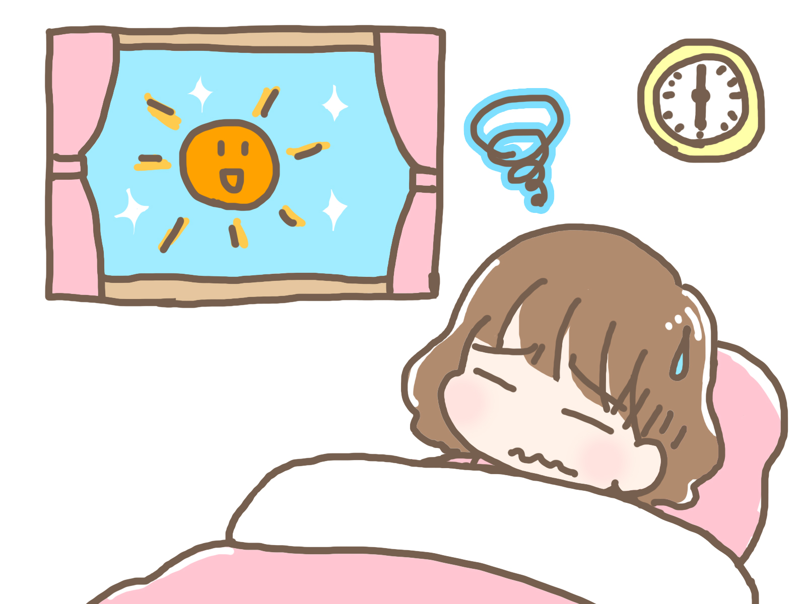 朝起きられない女性