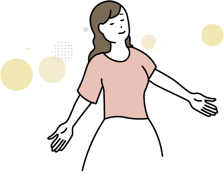 深呼吸をする女性