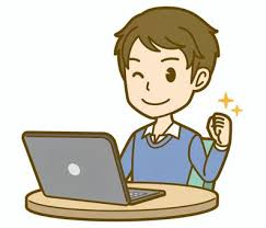 パソコン作業をする男性