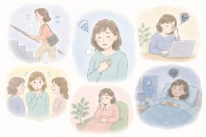 不安や悩みを抱える女性