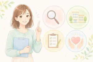 ポイントを伝える女性