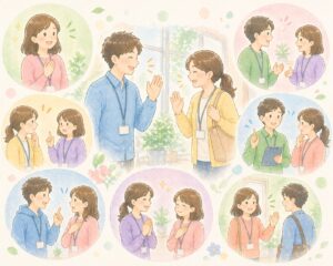 コミュニケーションをとる