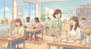 支援員と利用者