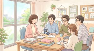 支援員と利用者