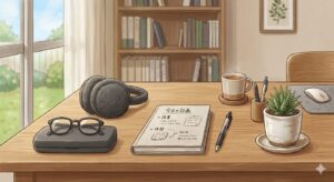 デスクの上の小物