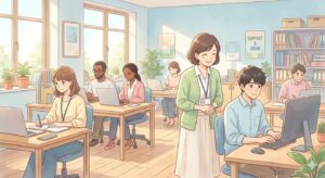 支援員と利用者