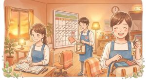 A型事業所で作業する利用者