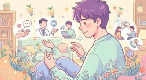 相談先を決める男性