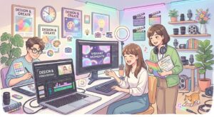 利用者が作業している様子