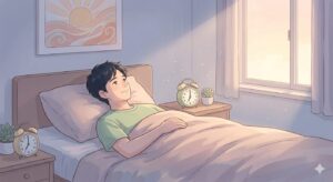 睡眠をとる男性