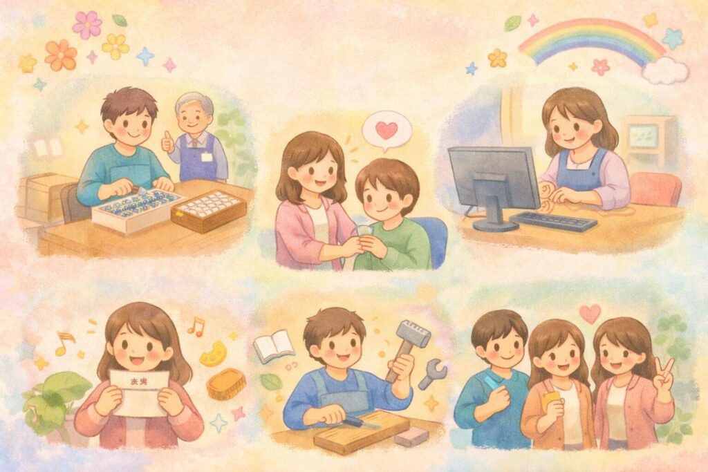 支援員と利用者