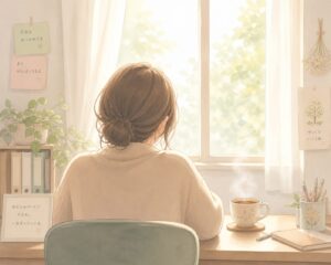 後姿の女性