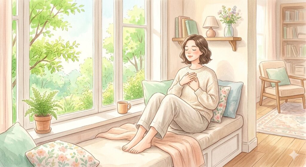 リラックスする女性