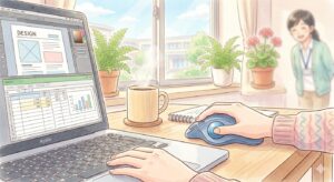 パソコン作業をする人