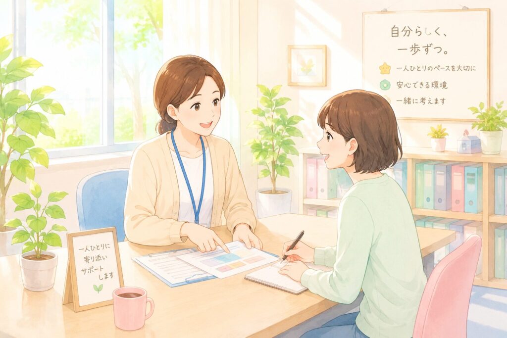 支援員と女性