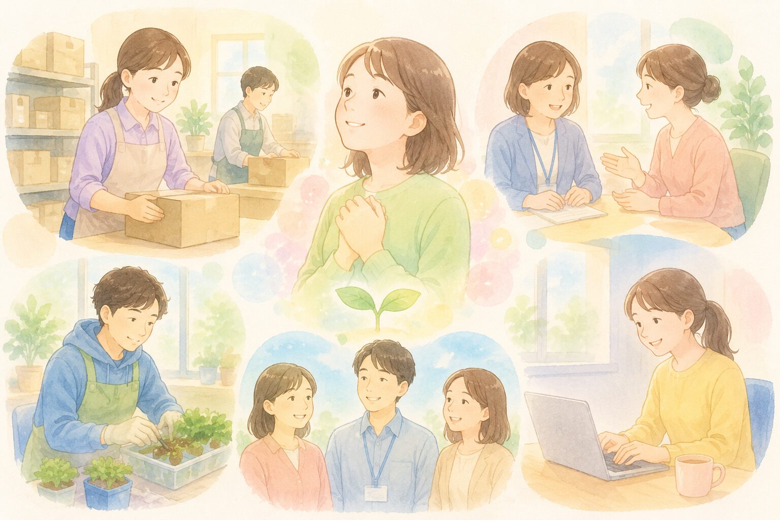 利用が作業をする様子