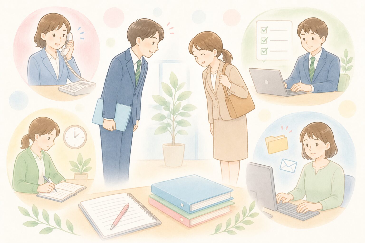 ビジネスマナーを守る女性