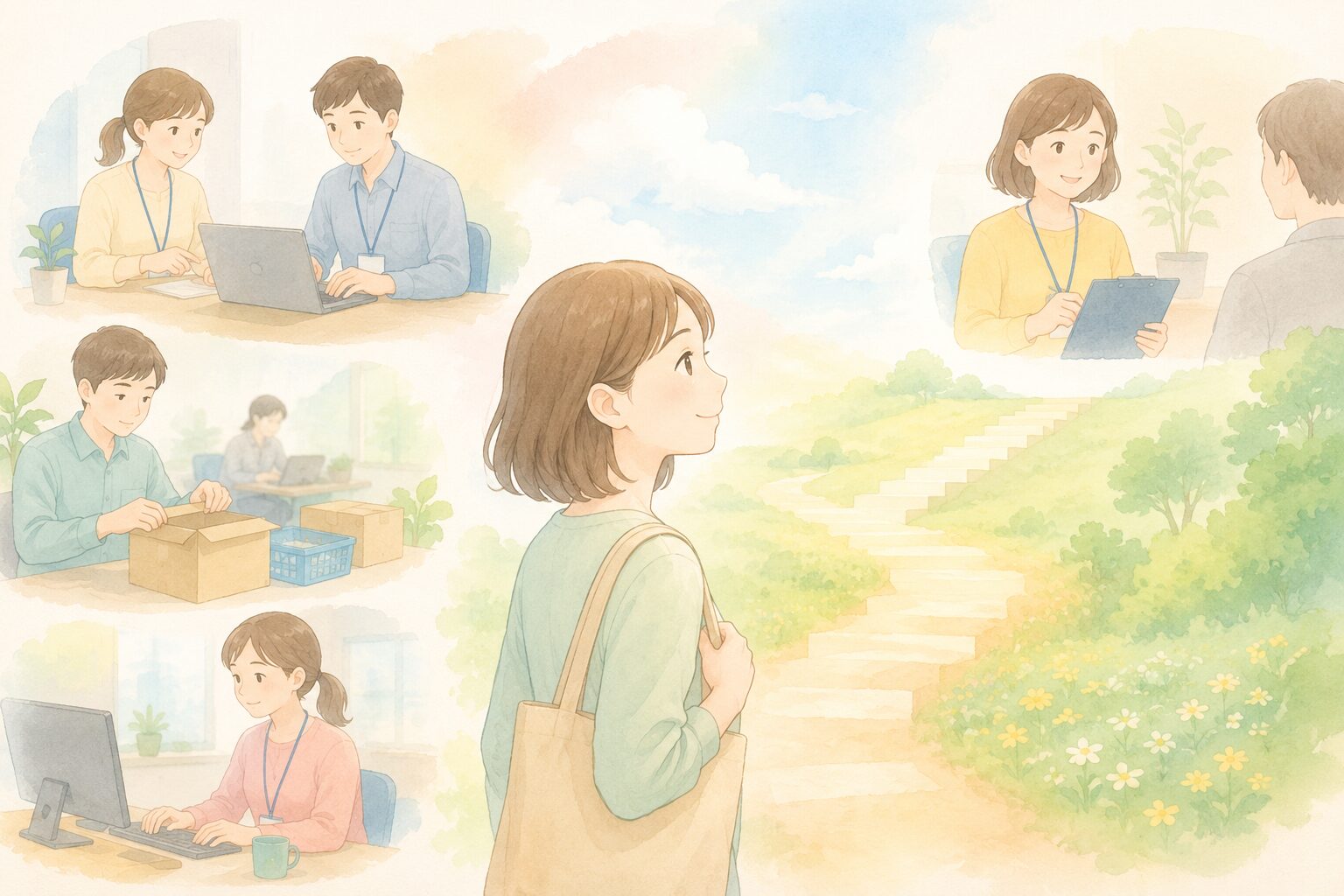 未来を考える女性