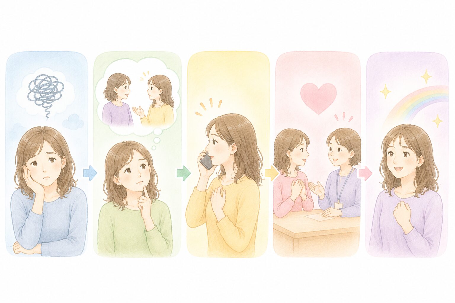 相談する女性