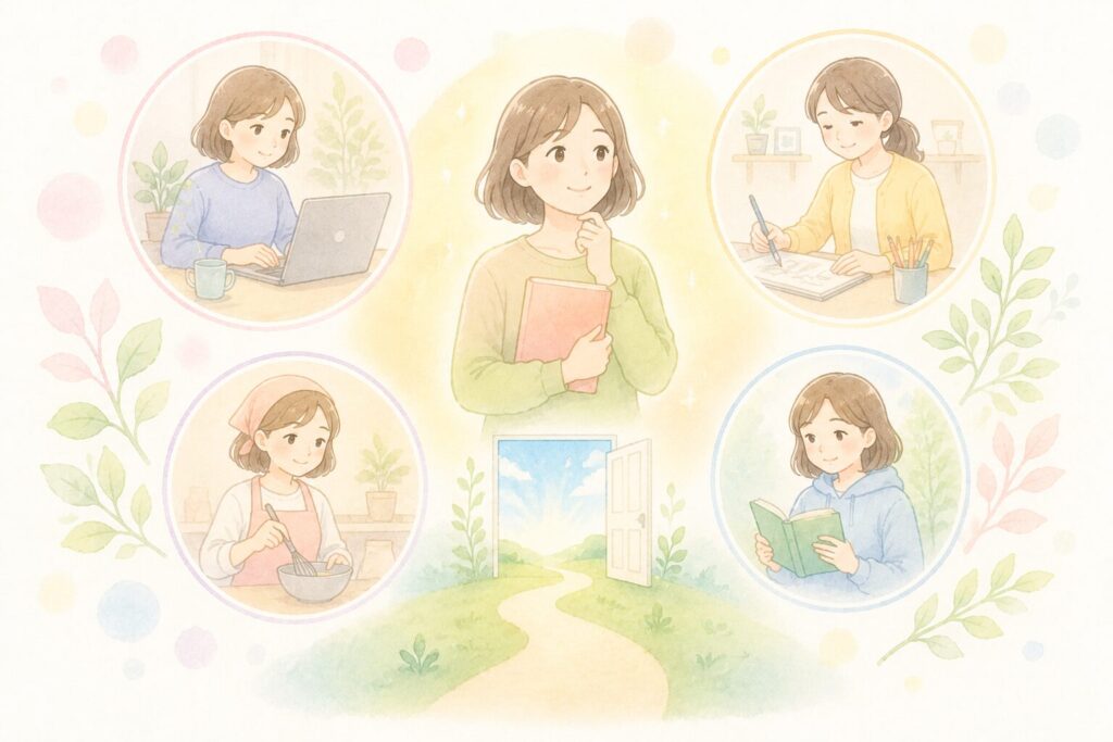 作業をする女性