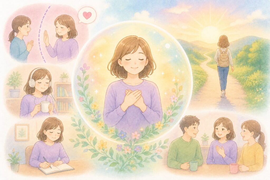 穏やかな心に感情が安定する女性