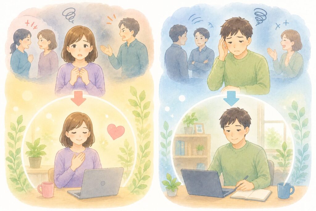 心の変化を感じた男女