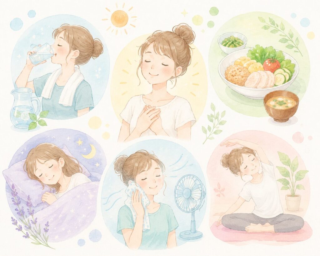 生活リズムを整える女性
