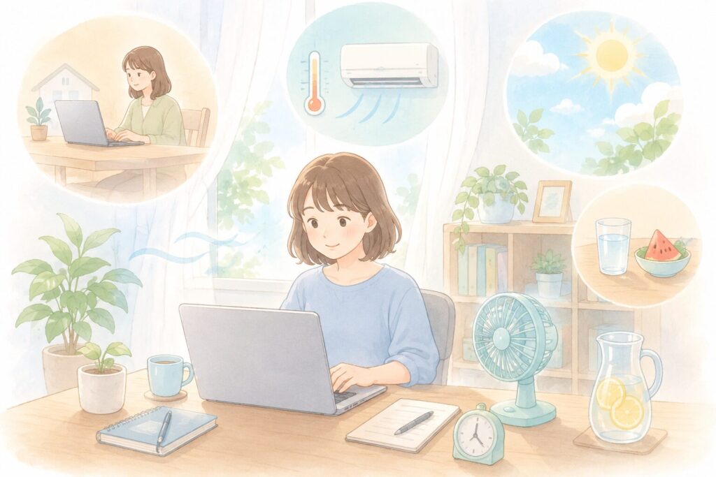 快適な夏の在宅ワーク空間